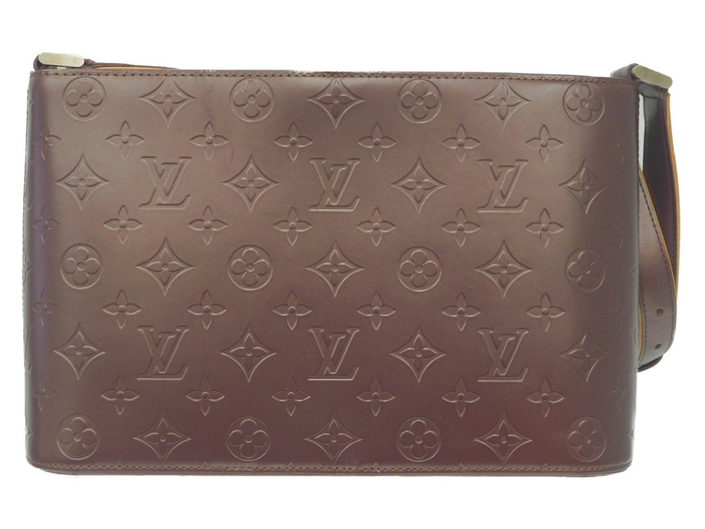 Louis Vuitton Alston Matte Bag Red One Shoulder Wine Violet Monogram Red